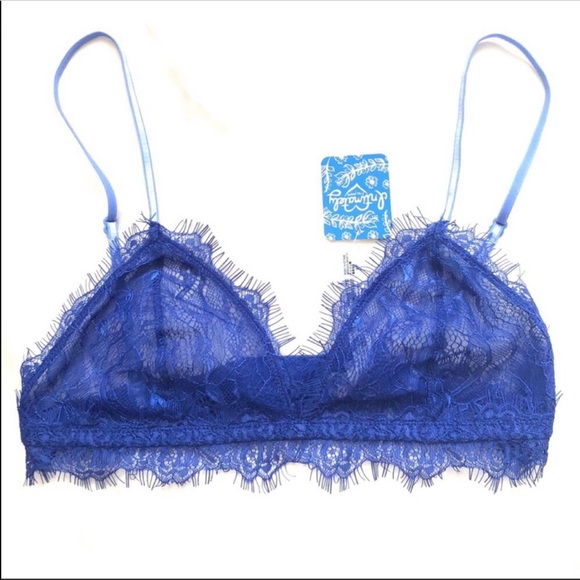 NEW Intimately Free People lace bralette size XS in Royal Blue - Picture 1 of 8